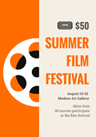 white-and-orange-summer-movie-festival-poster