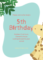 5th birthday invitation
