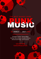 red-skull-punk-music-poster