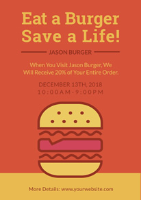 burger-store-donation-activity-flyer