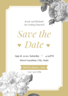 flower wedding save date