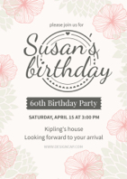 60th birthday invitation