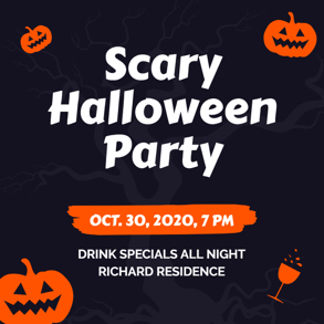 scary halloween party
