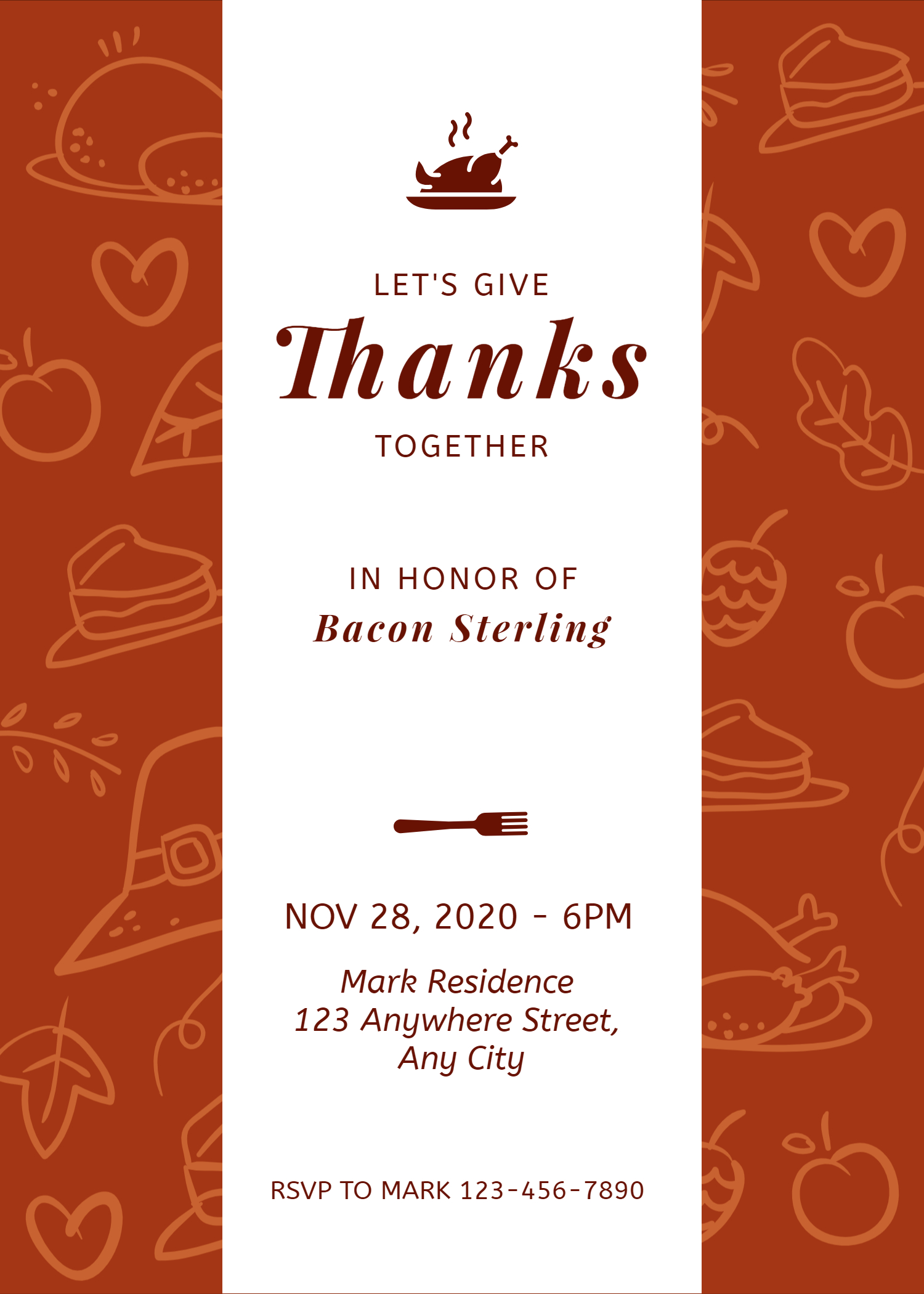 vintage thanksgiving invitation