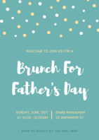 simple father's day invitation