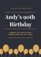 90th birthday invitation