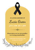 simple funeral invitation