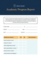 academic progress report