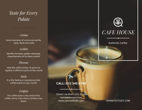 cafe shop brochure