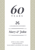 60th anniversary invitation