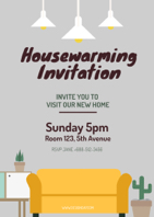 modern housewarming invitation