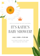 graceful baby shower invitation