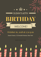 60th birthday invitation