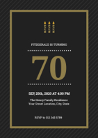 70th birthday invitation