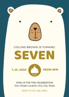 7th birthday invitation