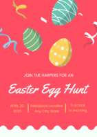 colorful easter egg hunt