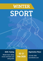 blue-skiing-training-poster