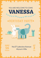cute birthday invitation