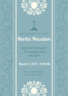 solemn funeral invitation