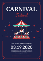 blue-carousel-carnival-festival-poster