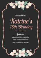 18th birthday invitation