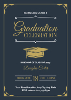 golden mortarboard graduation