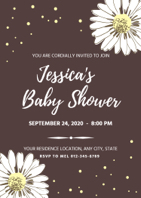 pretty baby shower invitation