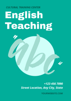 green-english-teaching-abc-poster