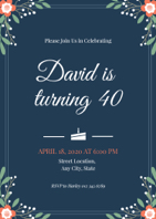40th birthday invitation