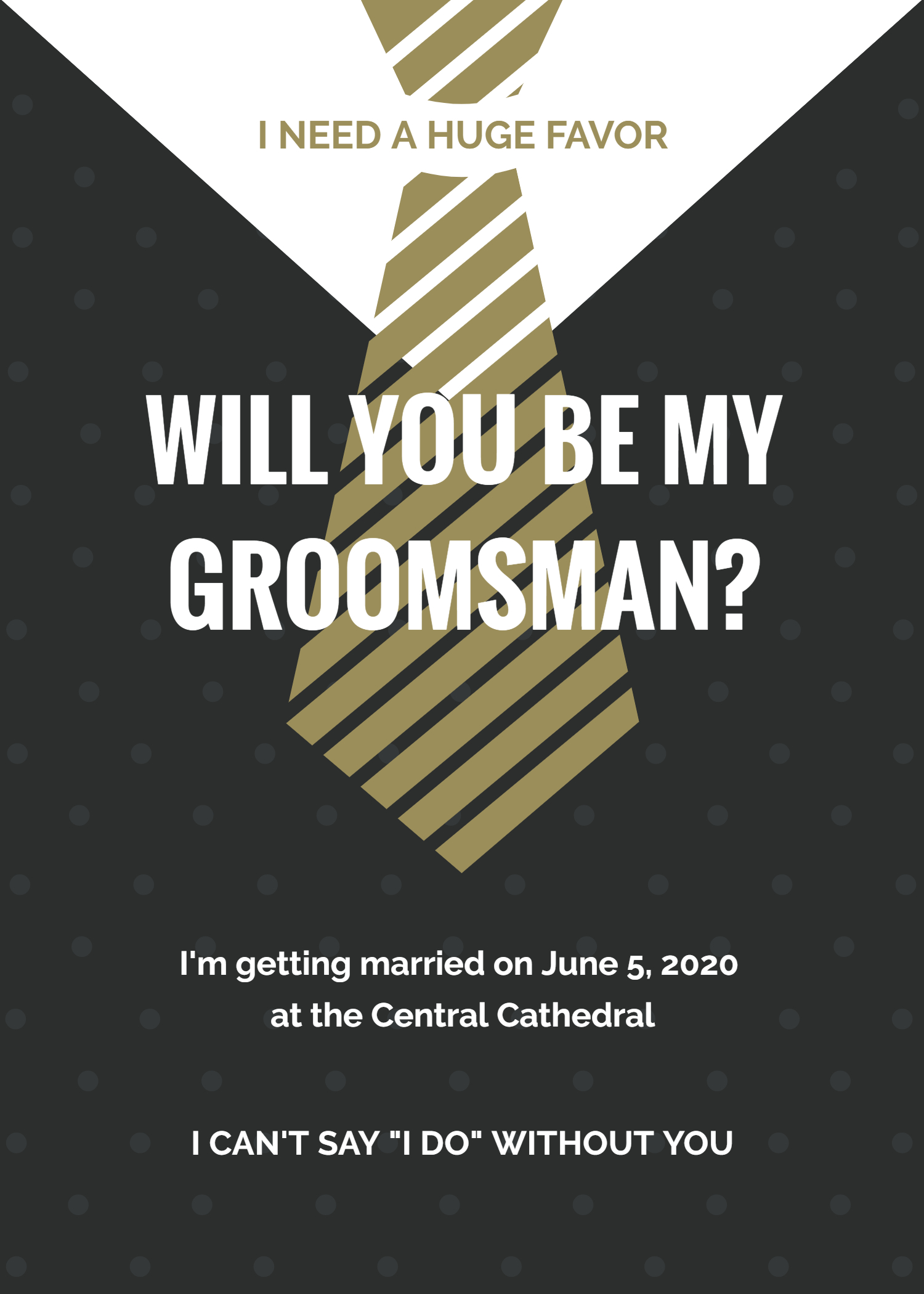 formal groomsman invitation