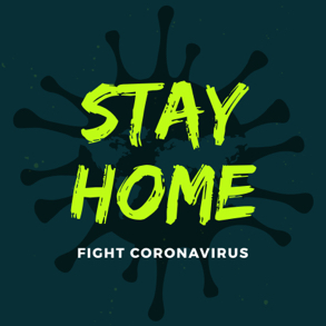 stay home and fight virus instagram post