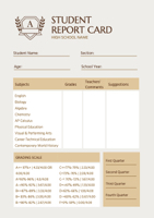 student report card
