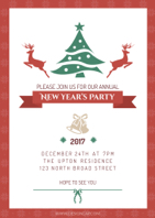 cheerful new year invitation