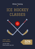 ice-hockey-training-classes-discount-poster