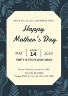 elegant mothers day invitation