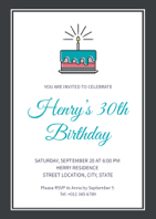 30th birthday invitation