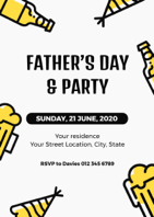 cheering fathers day invitation