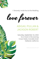 leaf wedding invitation