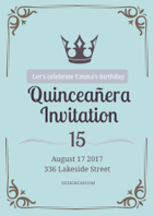 15th birthday invitation