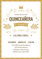 attractive quinceanera invitation