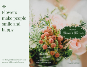 cheerful flower brochure