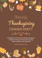 colorful thanksgiving invitation