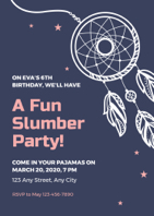 sleepover party invitation