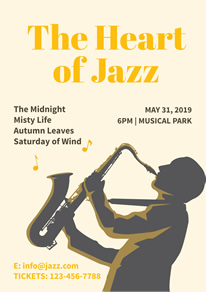 saxophone-performer-jazz-concert-flyer