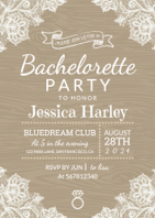 vintage bachelorette invitation