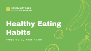 healthy eating habit presentation