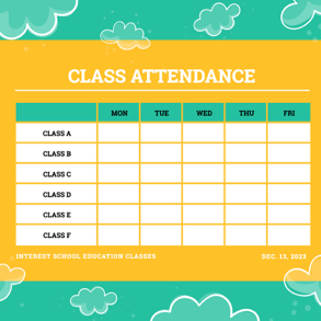 class-attendance-table