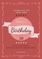 50th birthday invitation