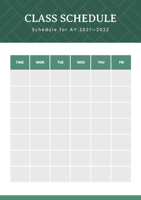 junior class schedule