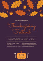 leaves-and-pumpkin-thanksgiving-day-poster